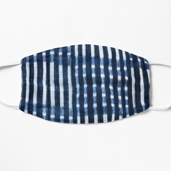 Blue Indigo Mudcloth 03 Flat Mask