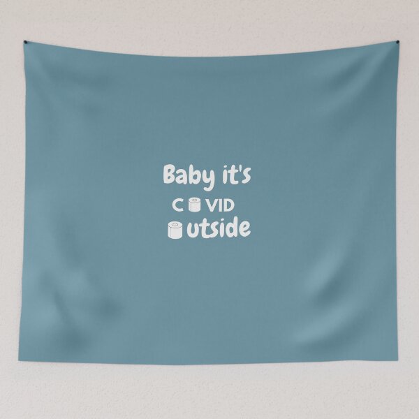 Item preview, Baby It's Covid Outside, Quarantined Xmas, Christmas Face Masks for Sale designed and sold by JessyDesigns.