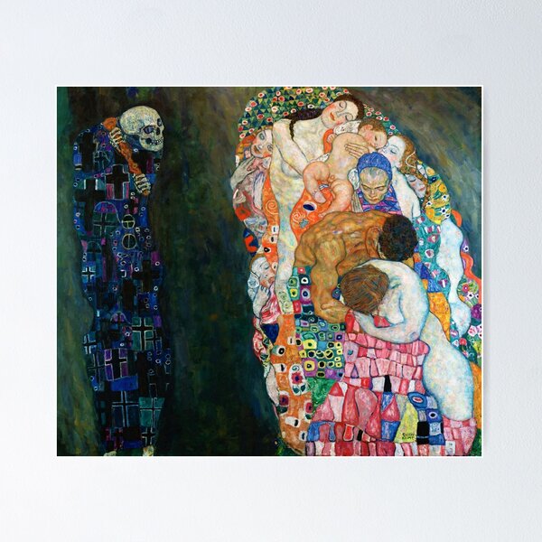 Aperçu de l'œuvre Gustav Klimt "Mort et vie" créée et vendue par Alexandra Dahl.