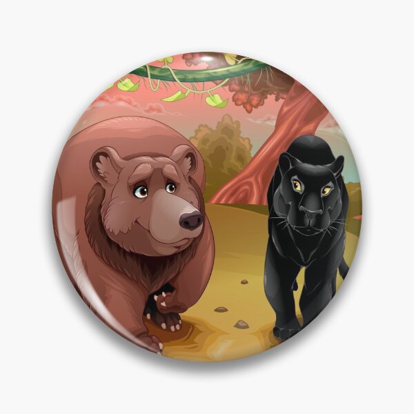 Item preview, Bear and Black Panther Best Friends designed and sold by Artcraft-Ink.
