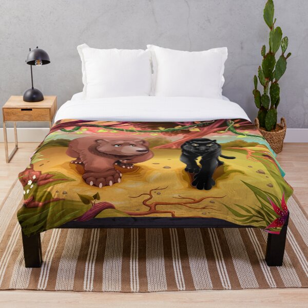 Item preview, Bear and Black Panther Best Friends designed and sold by Artcraft-Ink.