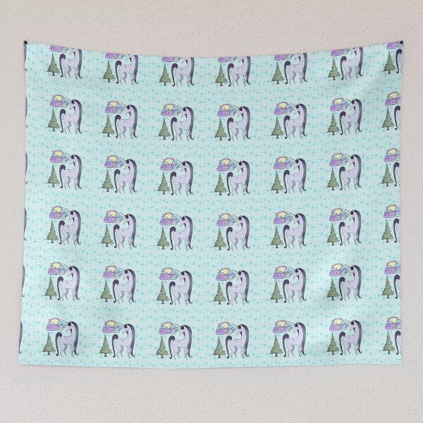 Item preview, Beautiful Winter Unicorn Pattern  designed and sold by Grimdol Fair.