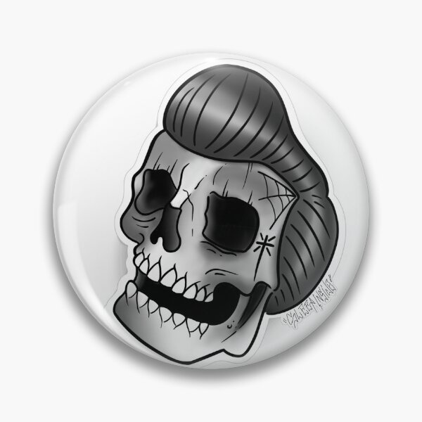 Item preview, Rockabilly Skull designed and sold by SleepInside.