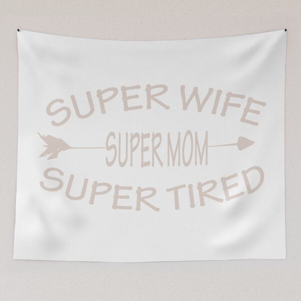 Artikelvorschau, super frau super mama super müde geschenkidee entworfen und verkauft von goodprints shop.