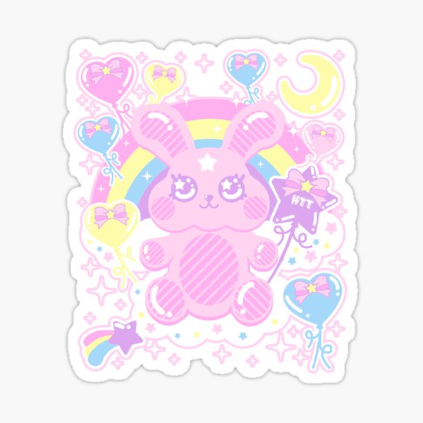 Kawaii Bubble Gum Bunny Sticker