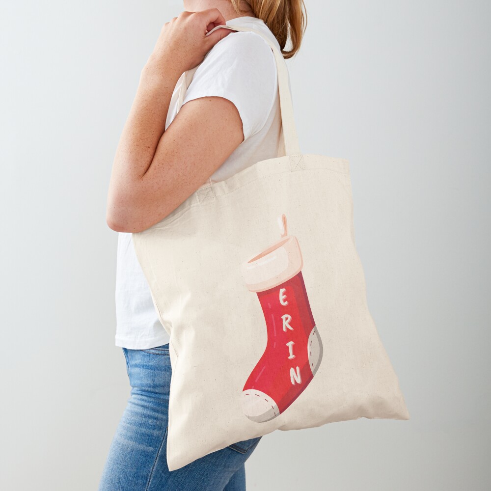 Stocking with name Erin Tote Bag