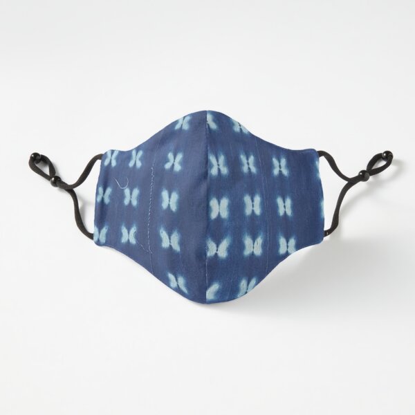 Blue Indigo Mudcloth 04 Fitted 3-Layer