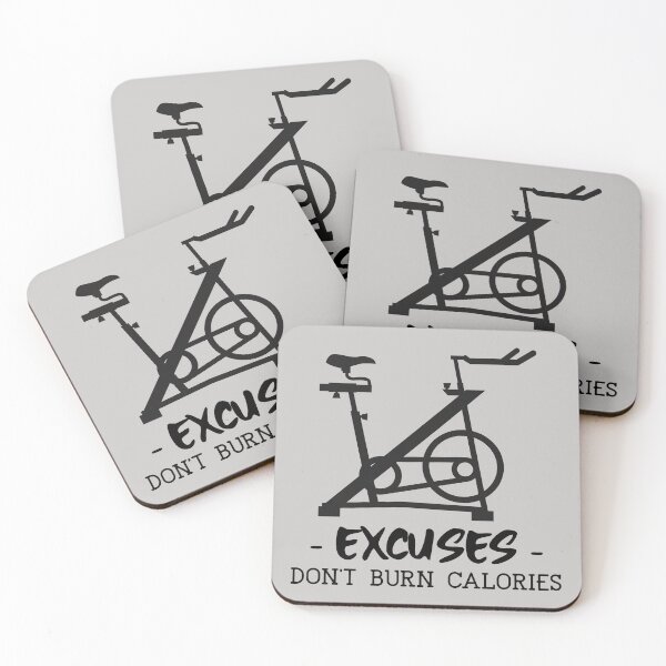 Item preview, Excuses don't burn calories exercise bike designed and sold by OurBlairWorld.