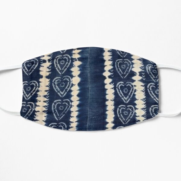 Blue Indigo Mudcloth 05 Flat Mask