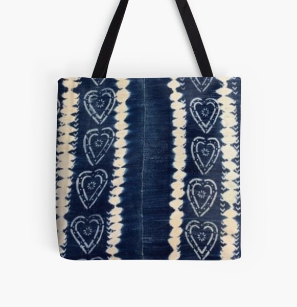 Blue Indigo Mudcloth 05 All Over Print Tote Bag