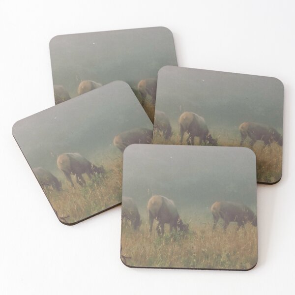 Item preview, Elk in the fog  designed and sold by Broken Antler Designs .
