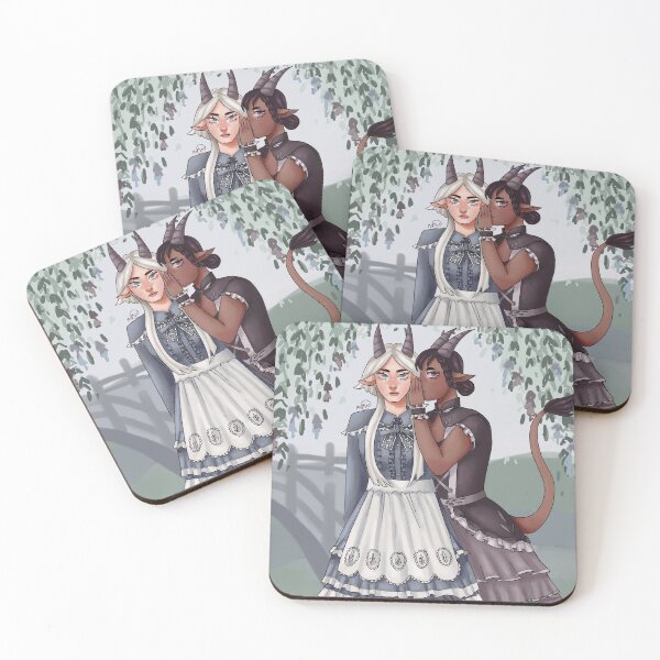 Item preview, Gossiping faun girls designed and sold by MioMio Doodles.