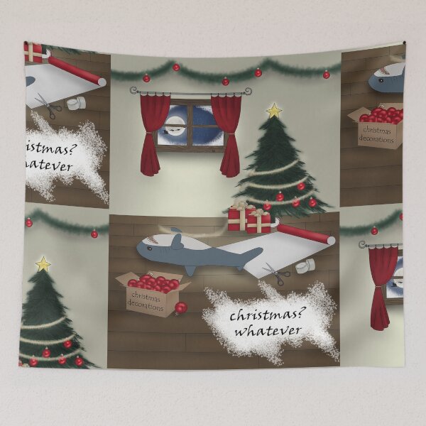 Item preview, Ikea Hai Blahaj, christmas designed and sold by BreadCrumbBird.