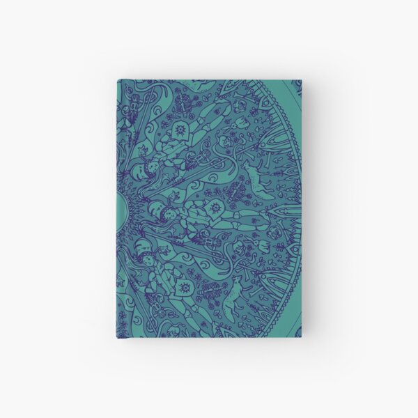 rosace medieval bleue Carnet cartonné