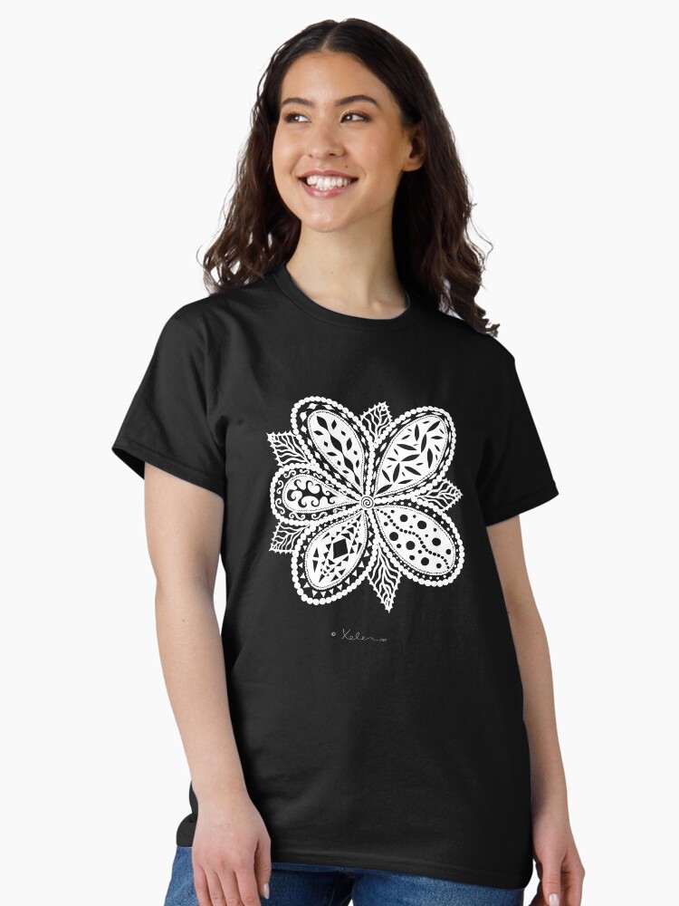 Thumbnail 2 von 7, Classic T-Shirt, Magic Flower white, Helen Berchtold designt und verkauft von HelenElisabeth.