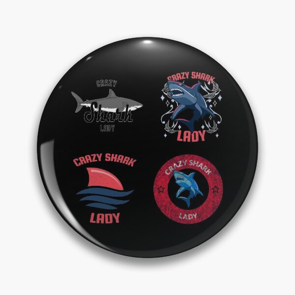 Item preview, Crazy Shark Lady Sticker Pack designed and sold by Coder-T.