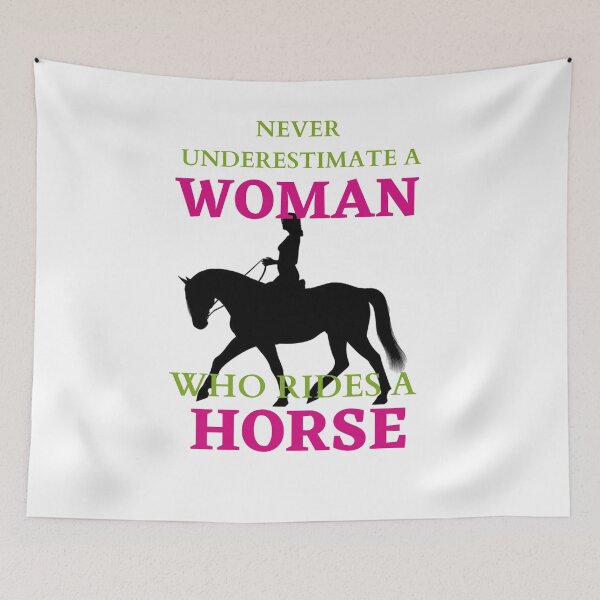 Item preview, Never Underestimate A Woman who rides a horse designed and sold by DZYONA.