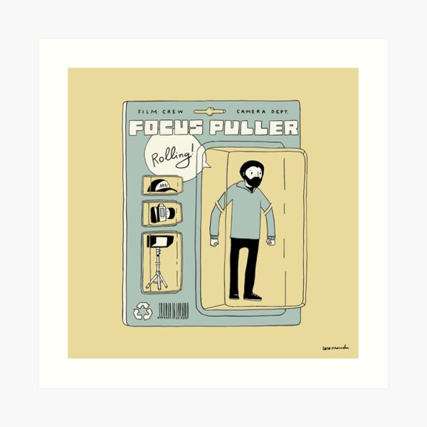Focus puller action figure Art Print