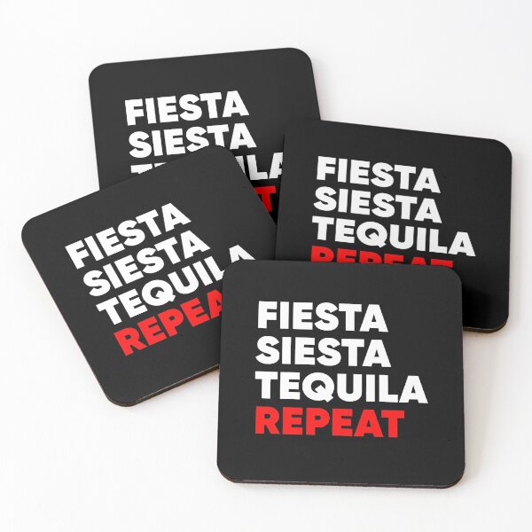 Item preview, Fiesta Siesta Tequila Repeat - Funny Drinking Quote Gift designed and sold by GoldenDov.