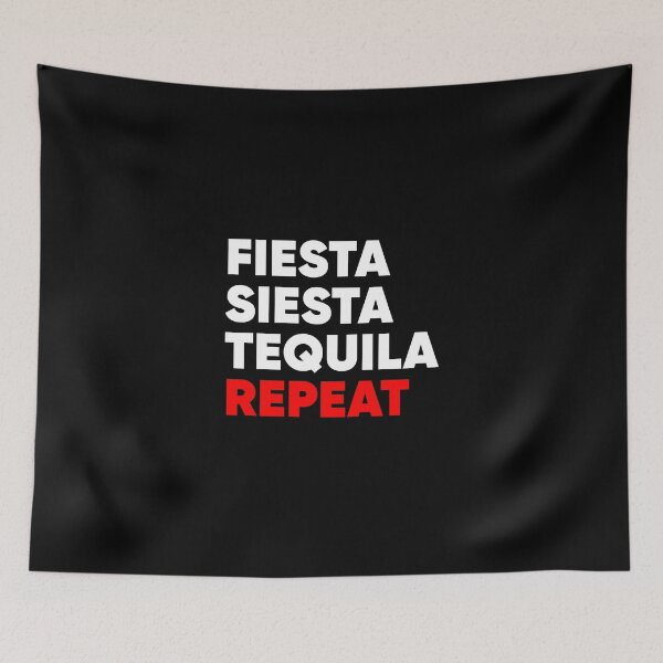 Item preview, Fiesta Siesta Tequila Repeat - Funny Drinking Quote Gift designed and sold by GoldenDov.