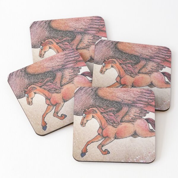 Item preview, Pegasus - painted in reds designed and sold by Ginger Wood.