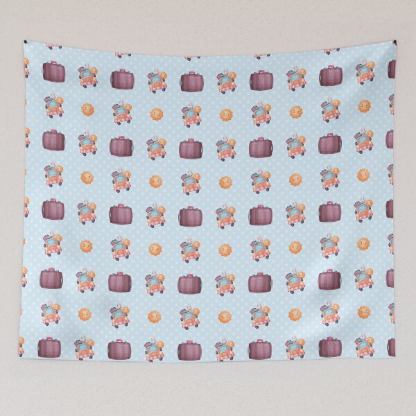 Item preview, Cute animals driving cars kids Pattern Print Art Design designed and sold by Spot Sweet.