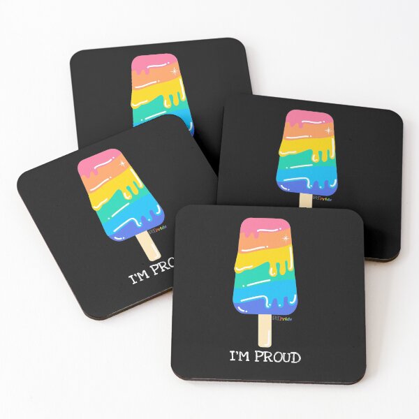 Item preview, 'I’m proud' rainbow ice cream designed and sold by RikkyTeesPride.