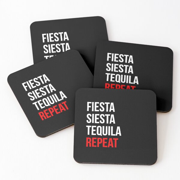 Item preview, Fiesta Siesta Tequila Repeat - Funny Drinking Quote Gift designed and sold by GoldenDov.