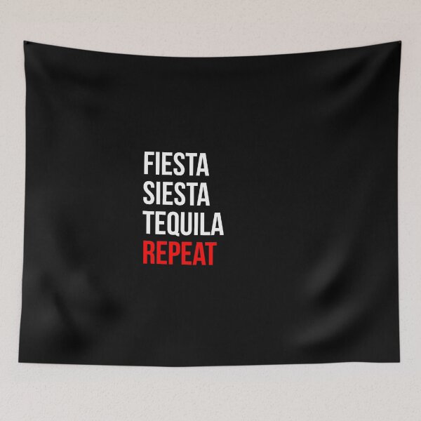 Item preview, Fiesta Siesta Tequila Repeat - Funny Drinking Quote Gift designed and sold by GoldenDov.