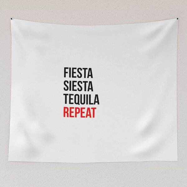 Item preview, Fiesta Siesta Tequila Repeat - Funny Drinking Quote Gift designed and sold by GoldenDov.