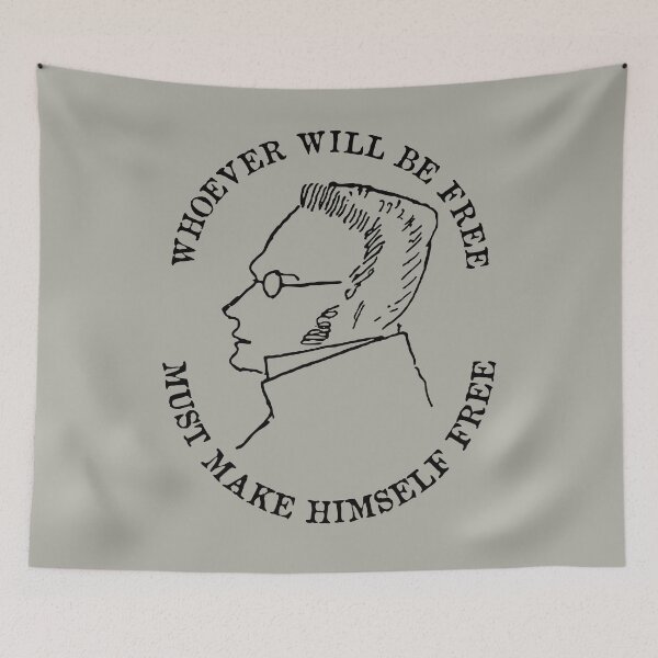 Item preview, Whoever Will Be Free Must Make Himself Free - Max Stirner Quote, Philosopher, Egoist, Anarchist designed and sold by SpaceDogLaika.