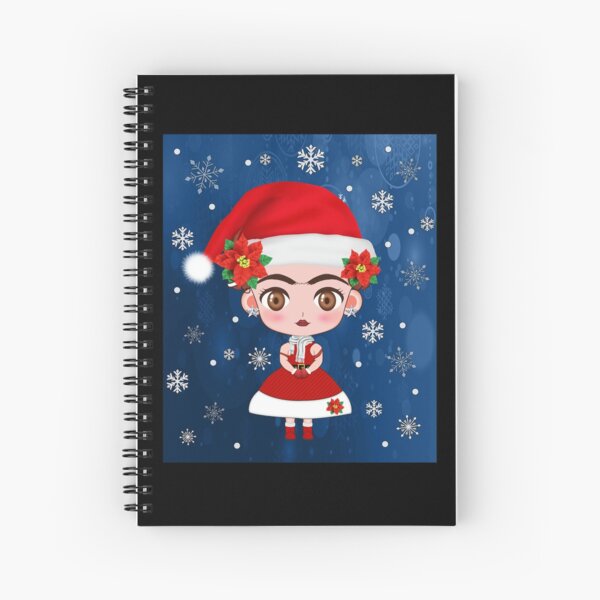 Item preview, Frida Kahlo Christmas Cute Frida Kahlo cartoon with Santa claus hat designed and sold by Optimus-Designs.