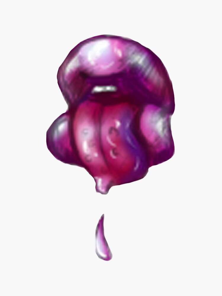 "Purple Tongue" Sticker by ArtsyLilLamb Redbubble