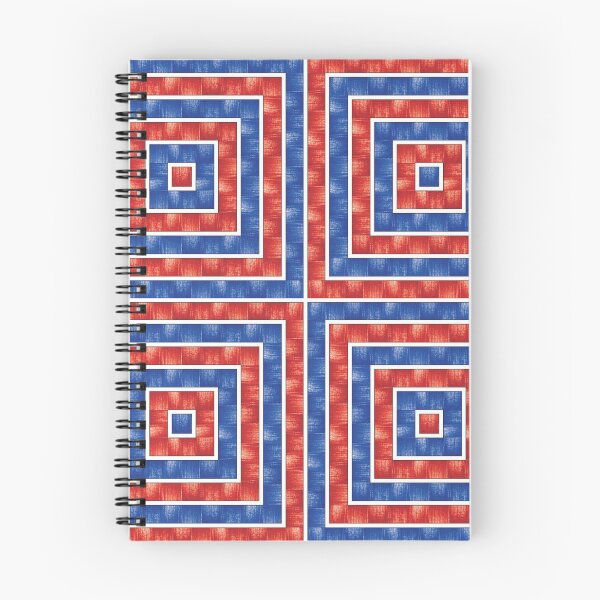 Item preview, Fan Squares Red and Blue designed and sold by estessArt.