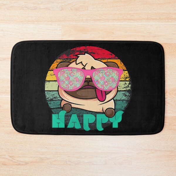 Item preview, HAPPY Pug Retro Vintage  designed and sold by ByLorin.