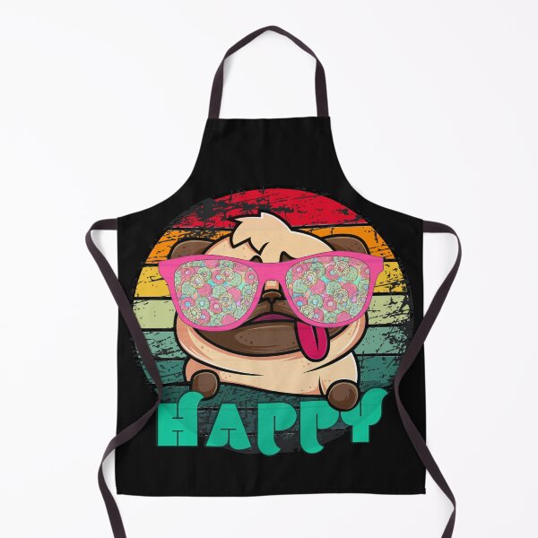 Item preview, HAPPY Pug Retro Vintage designed and sold by ByLorin.