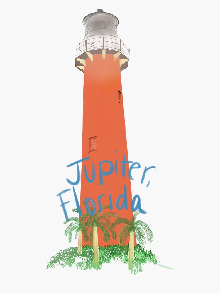 "Jupiter Lighthouse" Sticker for Sale by alirose100 Redbubble