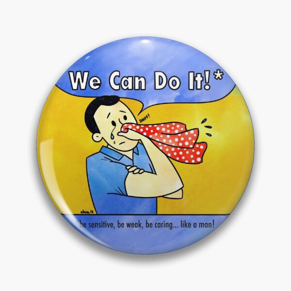 Item preview, We can do it, men! Boys can cry designed and sold by Chiara Filincieri.
