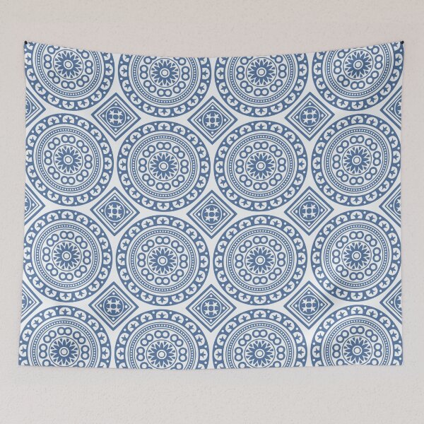 Item preview, Blue Portuguese Tile Twelve Circles designed and sold by mattpanta.