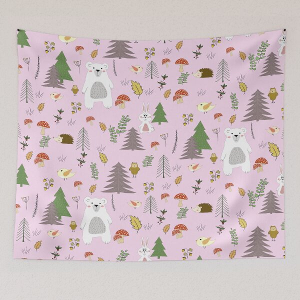 Item preview, Forest animals surface pattern designed and sold by PurrfectCorner.