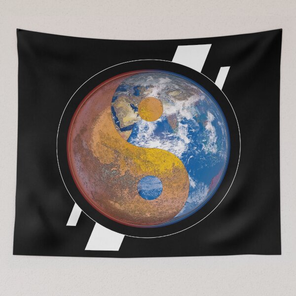 Item preview, Earth Mars Yin Yang designed and sold by Alienphysique.