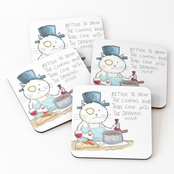 Item preview, Dapper Cat - Cooking Wine designed and sold by johnnybuzt.