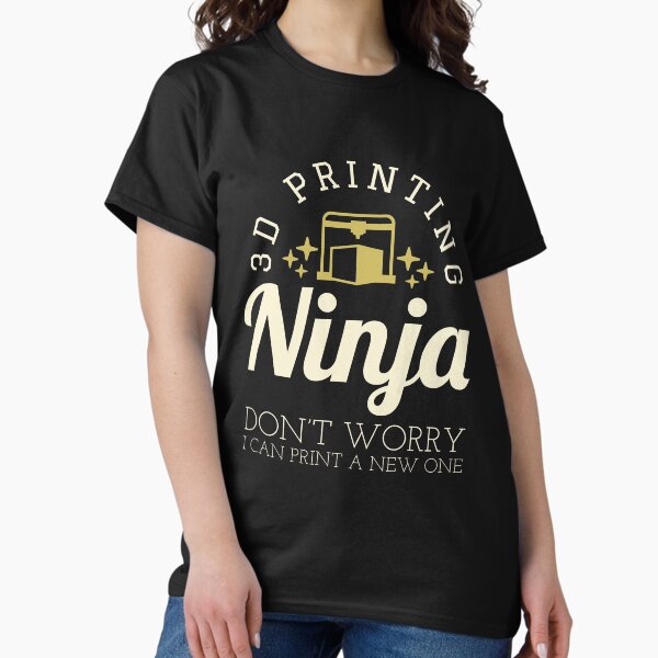 Aperçu de l'œuvre Impression 3D Ninja - Chemise d'imprimante 3D drôle créée et vendue par Sutra-Lotus-Co.