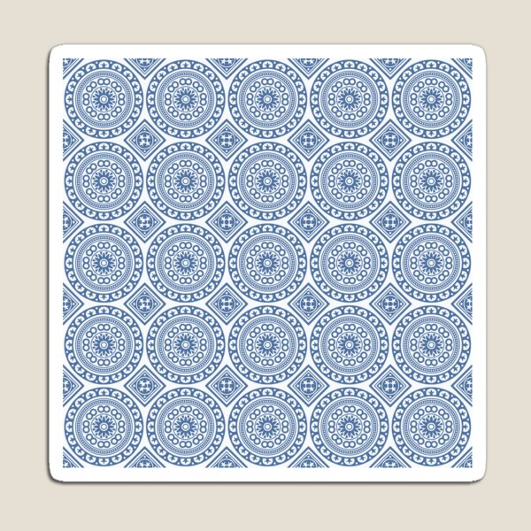 Item preview, Blue Portuguese Tile Fifteen Circles designed and sold by mattpanta.