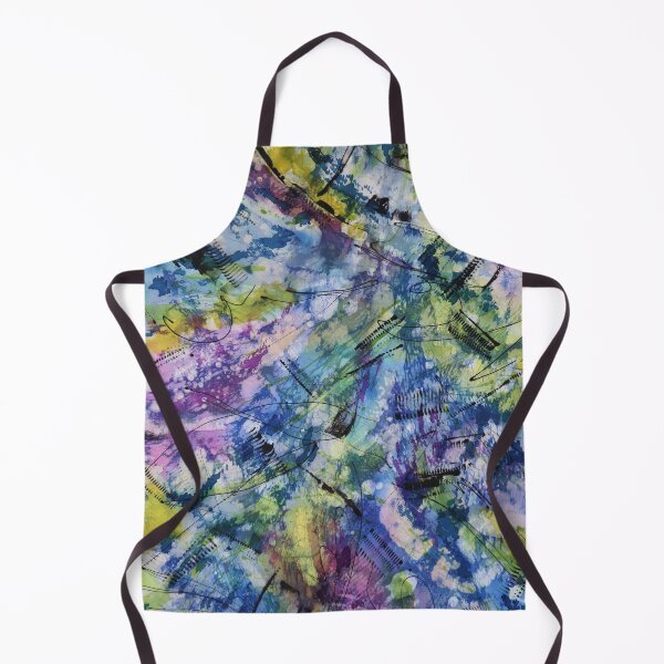Item preview, Blue Textured Abstract Expressionistic Silk Painting designed and sold by Leslie Rogers Todder.