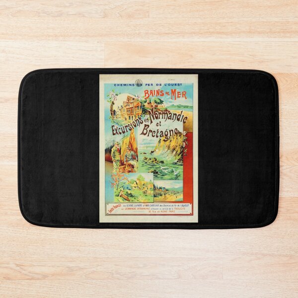 Item preview, retro classic OUEST Normandie et Bretagne poster designed and sold by CorasPosters.