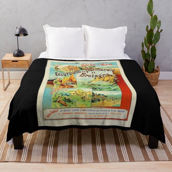 Item preview, retro classic OUEST Normandie et Bretagne poster designed and sold by CorasPosters.