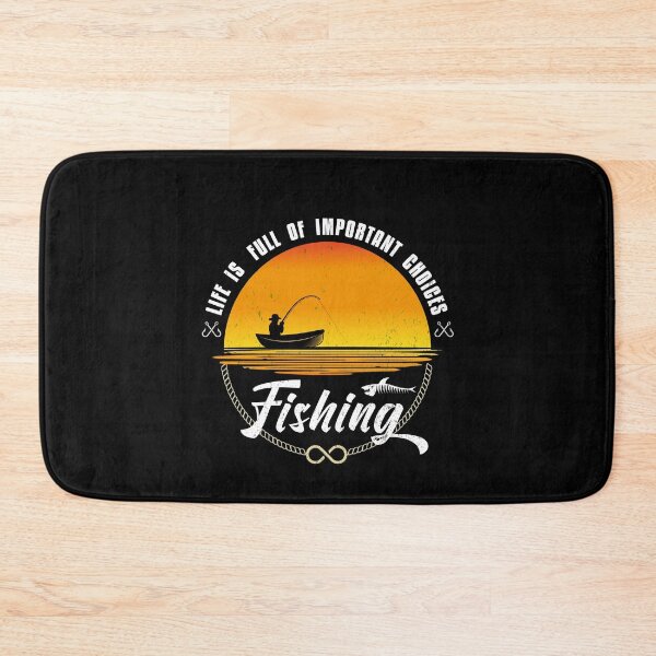 Item preview, funny Life Is Full Of Important Choices Fishing  in sunset illustration gifts ideas For dad and Grandpa fisherman designed and sold by JUSTBEELEGANT.