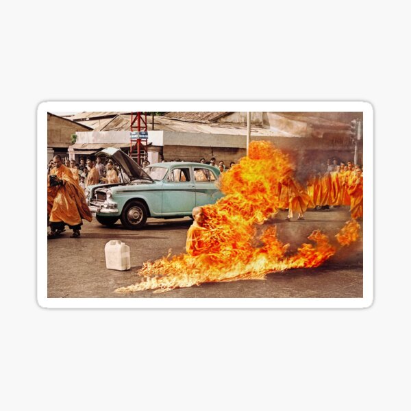 Burning Monk Sticker