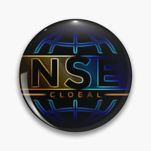 Neon blue/gold Pin